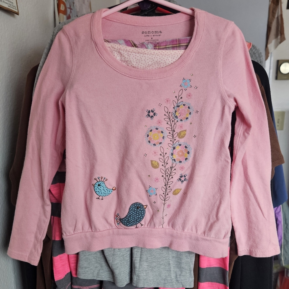Girls' Pink Sonoma Matching Shirt and Skirt